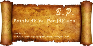 Batthyány Perjámos névjegykártya